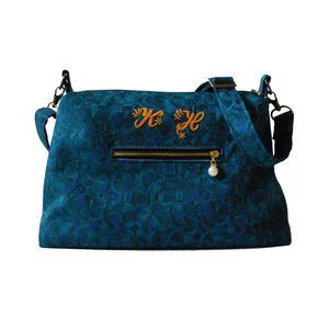 Custom Monogram Crossbody Handbag Fabric Handmade